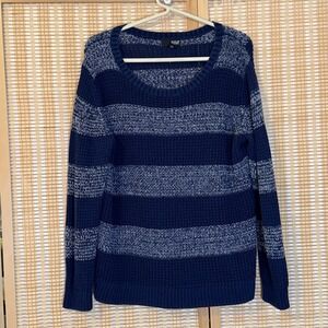 a.n.a Navy and White Striped Sweater